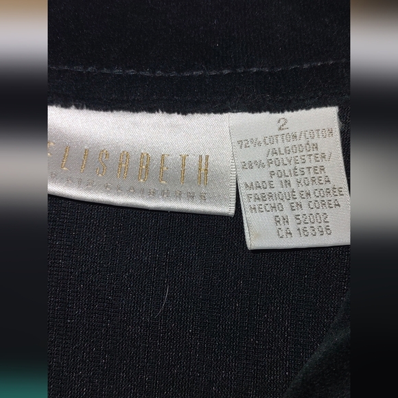 Elizabeth By Liz Claiborne Very Black Velor Long Sleeve 2x (22-24)Top EUC - Picture 7 of 11